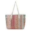 Picture of Pastel Pink Multicolor Patchwork Tote Bag