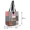 Picture of Black And White Multicolor Patchwork ToteBag