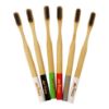 Picture of Avino wooden toothbrushes multi-pack for a good oral hygiene pk of 6 different colours 