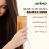 Picture of Avino Anti-Dandruff Pure Neem wide  tooth  Pocket Wooden Comb